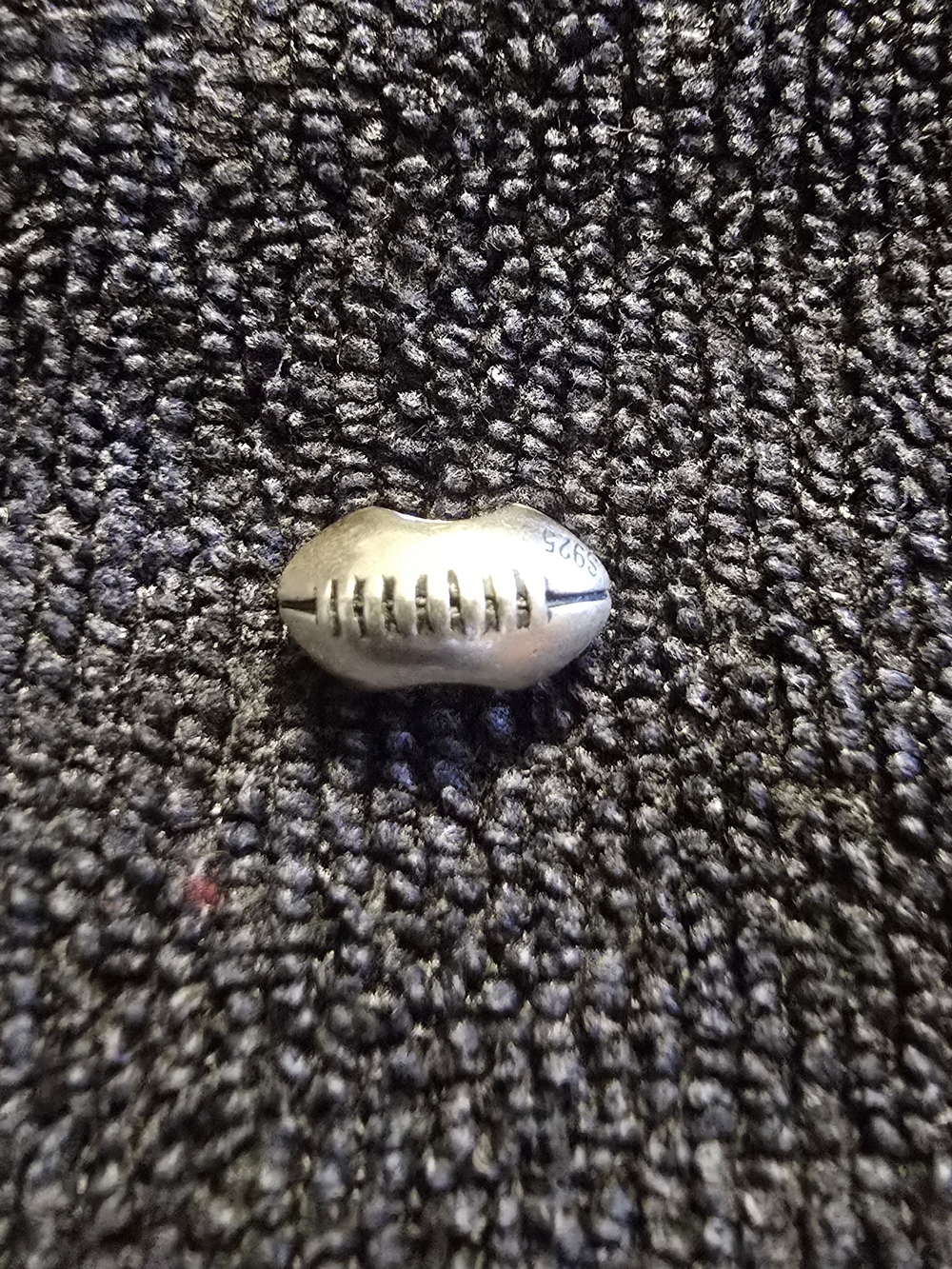 Sterling Silver Football Charm - 925 Stamped